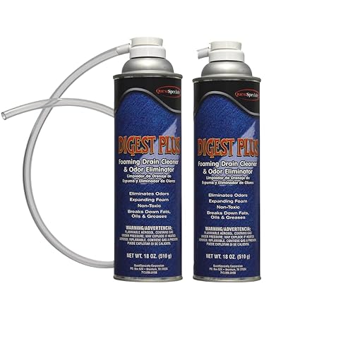 Quest Specialty DIGEST PLUS Foaming Drain Cleaner and Odor Eliminator, 2 count