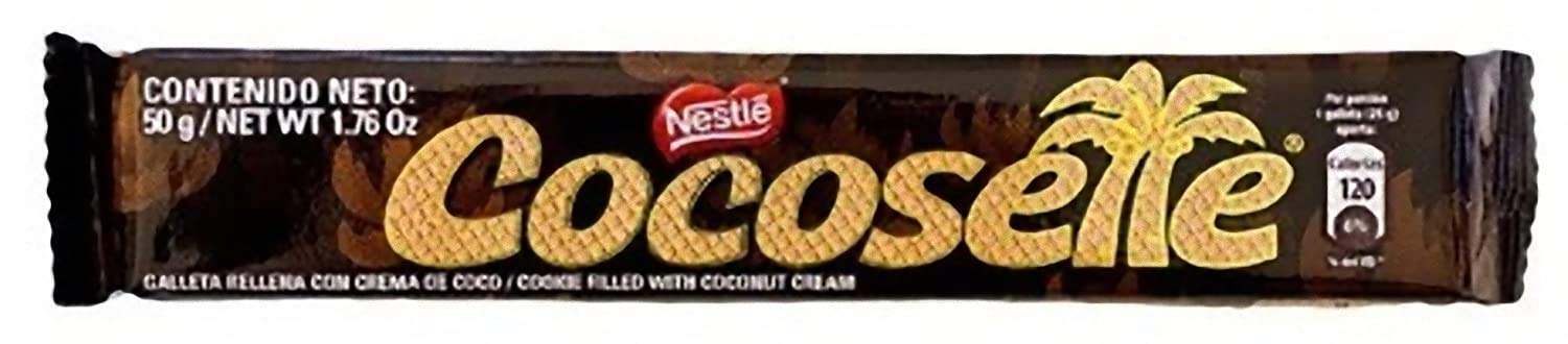 Nestle Cocosette 24 Pack Wafer Cookies Filled With Coconut Cream/Galleta Rellena Con Crema De Coco