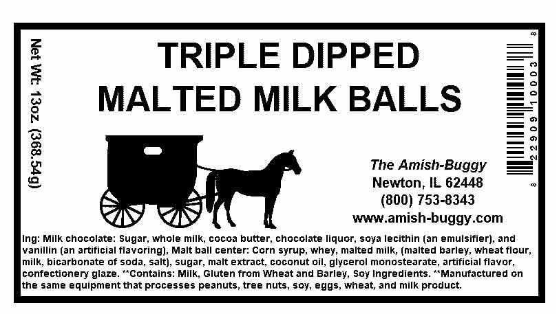 Arndts Fudgery Premium Chocolate Covered Candy (Milk Chocolate Triple Dipped Malt Balls (2-13 oz, Bags))