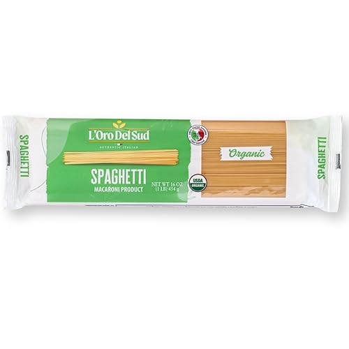 L'Oro Del Sud Organic Spaghetti, 100% Durum Wheat, Non GMO, Vegan, Kosher Certified, and Imported From Italy, Premium Quality Product of Italy 16