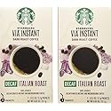 Starbucks Via Ready Brew, Decaf Italian Dark Roast Instant Coffee, 7-Count each (2 Pack)