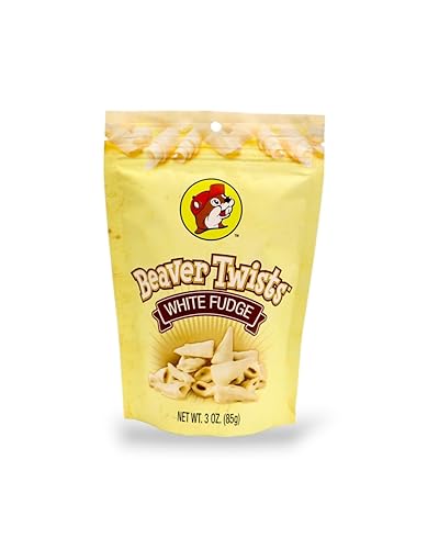 Buc-ee's Beaver Twists, White Fudge | White Fudge Beaver Twists | 3 Oz | Buc-ee's Snacks | Buc-ee's Beaver Nuggets, Full Size