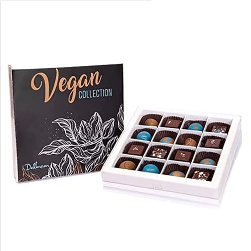Dallmann Confections Vegan Chocolate Box - Gourmet Chocolates Truffles - Assorted Vegan Gift Set - Handcrafted With 5 Delicious Flavours - 16 Pieces