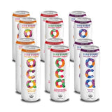 OCA ZERO 3-Flavor Variety Pack (Berry Acai, Tropical Mango, Strawberry Watermelon), Organic energy drink, zero sugar, gluten-free, vegan plant-based