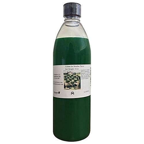 OliveNation Creme de Menthe Flavor, Non Alcoholic Sugar Free Green Rich Mint Bakery Flavoring, PG Free, Non-GMO, Gluten Free, Kosher, Vegan - 8 oz