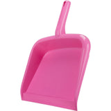SPARTA Handheld Dustpan with Handle, Cleaning Essentials for Home and Commercial Use, 10", Bright Pink