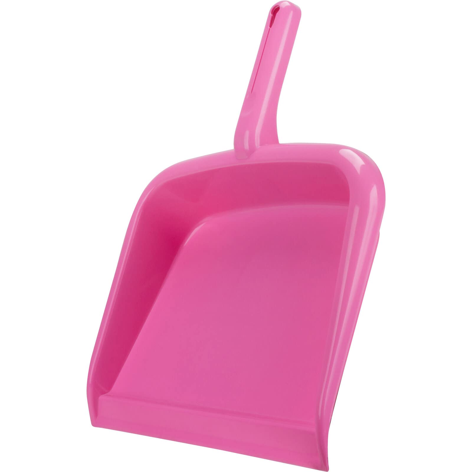 SPARTA Handheld Dustpan with Handle, Cleaning Essentials for Home and Commercial Use, 10", Bright Pink