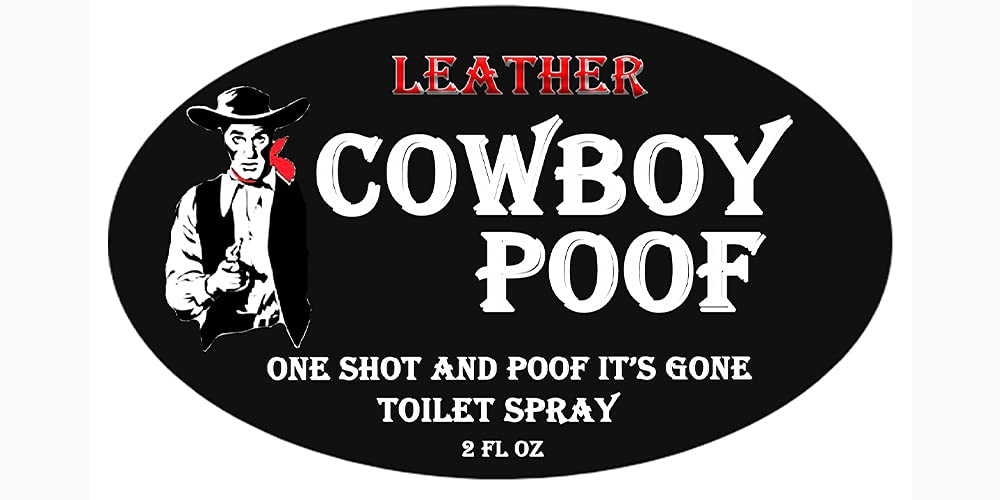 Cowboy Poof Leather Scented Toilet Spray
