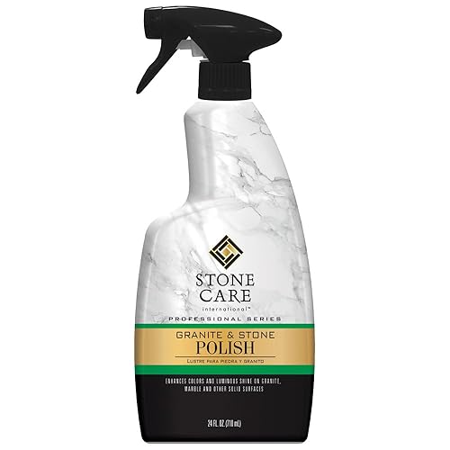 Stone Care International Granite Stone Polish - 24 Ounce - for Granite Marble Soapstone Quartz Quartzite Slate Limestone Corian Laminate Tile