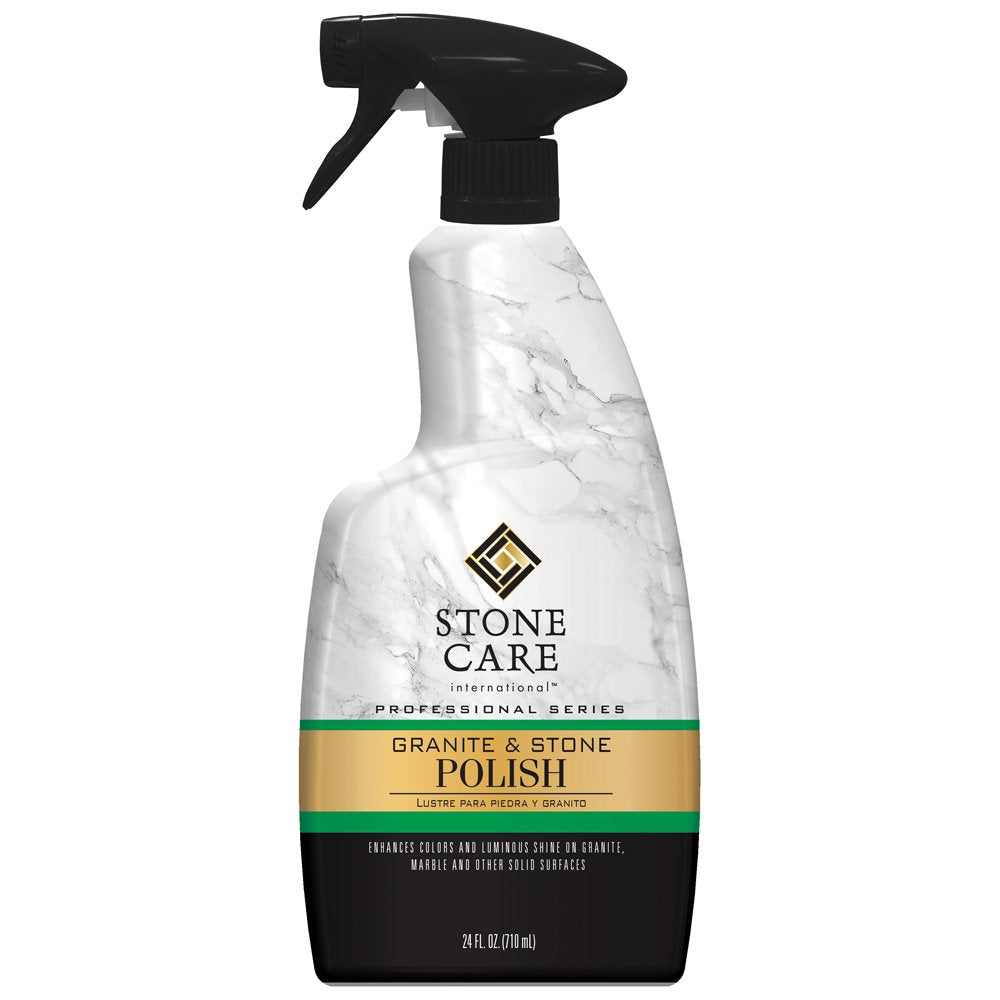 Stone Care International Granite Stone Polish - 24 Ounce - for Granite Marble Soapstone Quartz Quartzite Slate Limestone Corian Laminate Tile