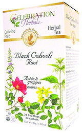 Celebration Herbals Black Cohosh Tea Organic, 24 Bag (Pack of 2)