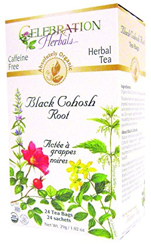 Celebration Herbals Black Cohosh Tea Organic, 24 Bag (Pack of 2)