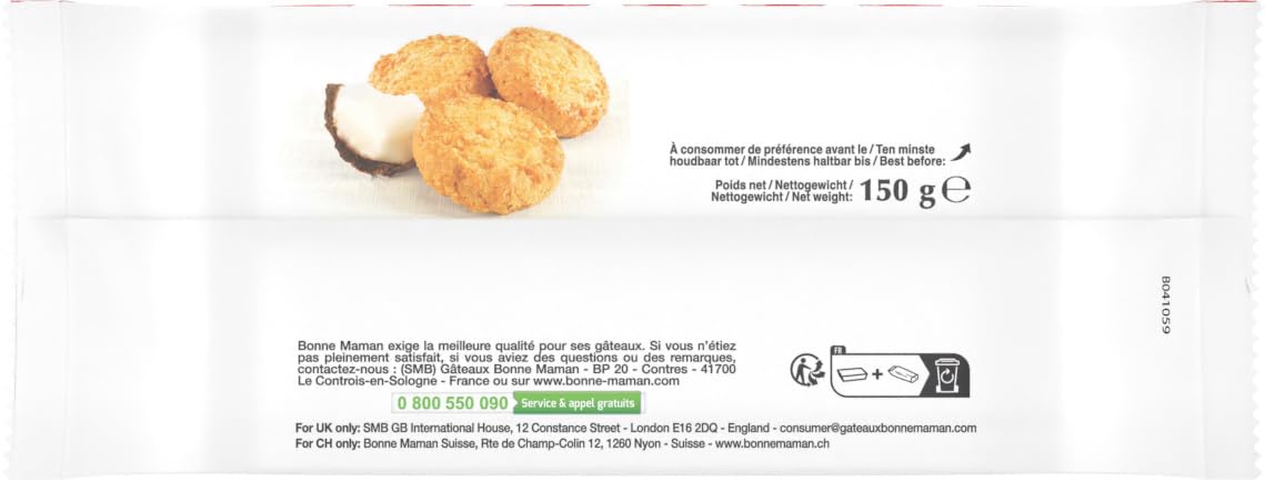 Bonne Maman Croquants noix de coco (150g) - Pastry with coconut