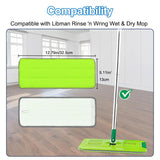 6pcs Replacement Mop Refills Compatible with Libman Rinse 'n Wring Mop and Bucket System Accessories, Washable Microfiber Cloth Mop Head Pads for Wet