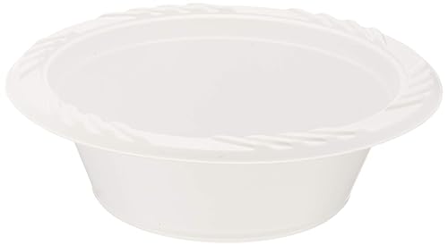 Blue Sky 12 oz white disposable plastic bowls, heavy duty plates. 200 per pack, 200 PACK