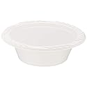 Blue Sky 12 oz white disposable plastic bowls, heavy duty plates. 200 per pack, 200 PACK