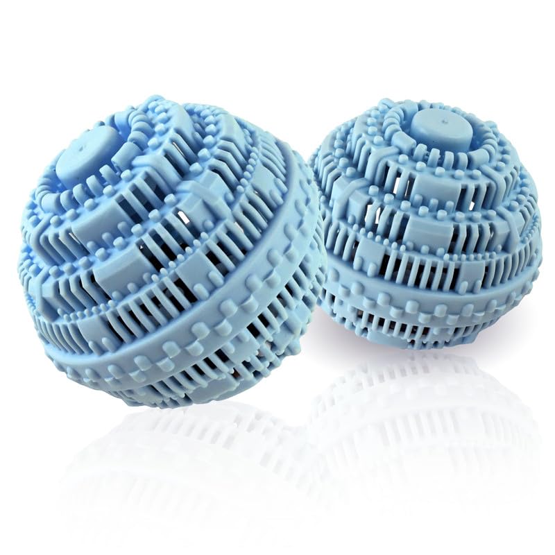 2pcs Laundry Ball - Natural Non-Chemical Detergent Laundry Balls for Washing Machine - Eco Friendly Wash Ball & Detergent Alternative for 2000