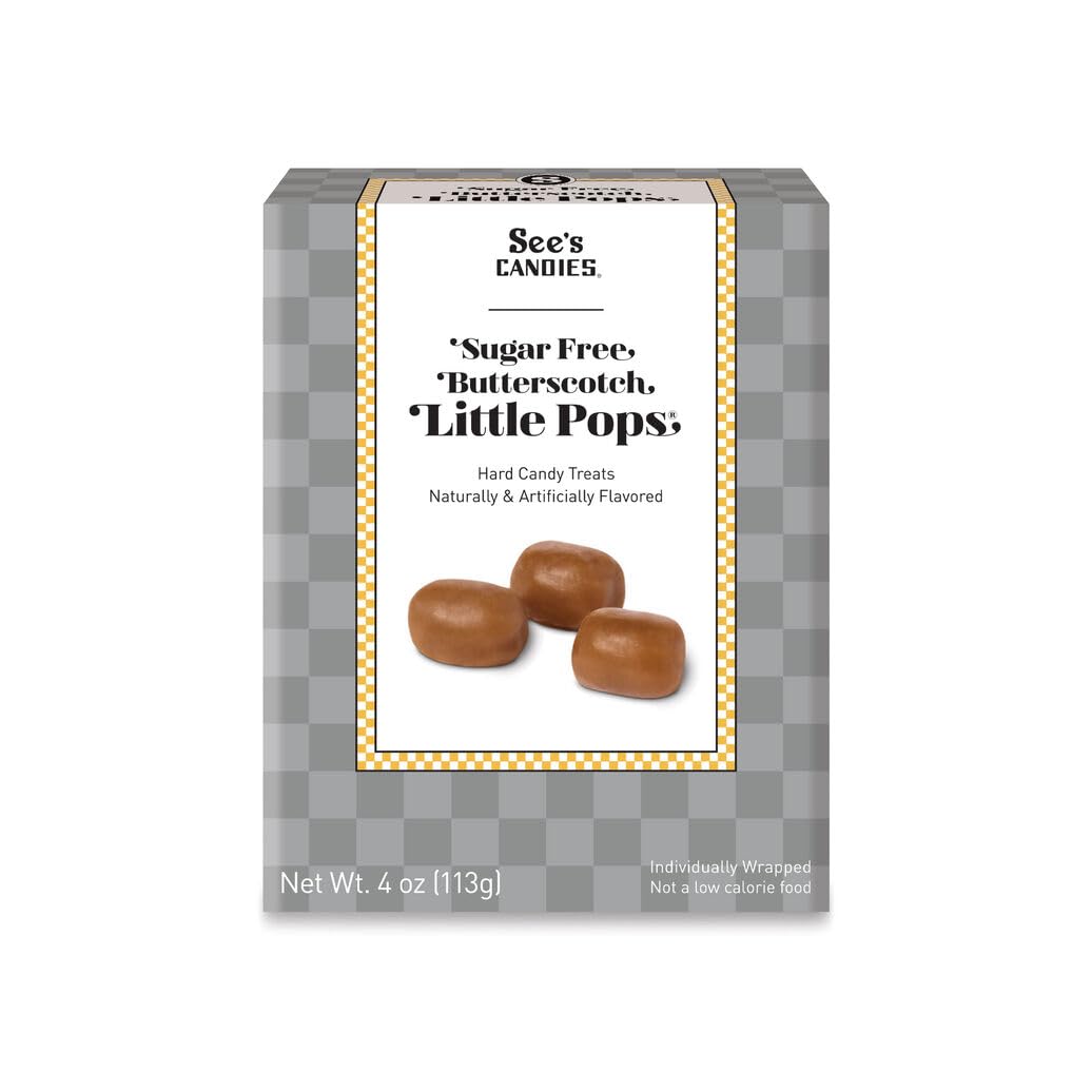 See's Candies 4 oz Sugar Free Butterscotch Little Pops
