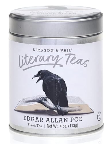 Simpson & Vail, Edgar Allan Poe's Black Tea Blend, Literary Tea - 4 Ounce Tin / 50 Cups
