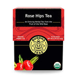 Buddha Teas Organic Rose Hips Tea - OU Kosher, USDA Organic, CCOF, 18 Bleach-Free Tea Bags