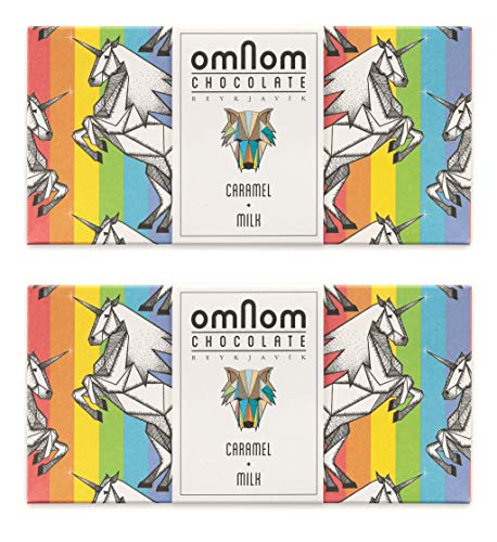 OmNom Caramel + Milk "Pride Bar" | Icelandic Bean To Bar Chocolate by OMNOM CHOCOLATE REYKJAVIK | 2 x 60g Bar
