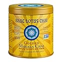 Blue Lotus Chai - Golden Masala Flavor Chai - Makes 100 Cups - 3 Ounce Masala Spiced Chai Powder with Organic Spices - Instant Indian Tea No Steeping