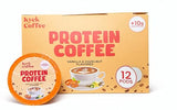 Kyck Protein Coffee K - Cup Pods (12 Count) - 10g Whey Protein per cup Premium High- Protein High Caffeine Colombian Coffee Pods, Vanilla Hazelnut