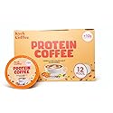 Kyck Protein Coffee K - Cup Pods (12 Count) - 10g Whey Protein per cup Premium High- Protein High Caffeine Colombian Coffee Pods, Vanilla Hazelnut