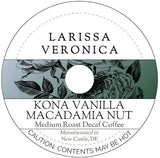 Kona Vanilla Macadamia Nut Medium Roast Decaf Coffee (Single Serve K-Cup Pods) (Gourmet, Naturally Flavored, Whole Coffee Beans) (12 pods, ZIN