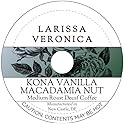 Kona Vanilla Macadamia Nut Medium Roast Decaf Coffee (Single Serve K-Cup Pods) (Gourmet, Naturally Flavored, Whole Coffee Beans) (12 pods, ZIN