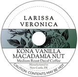 Kona Vanilla Macadamia Nut Medium Roast Decaf Coffee (Single Serve K-Cup Pods) (Gourmet, Naturally Flavored, Whole Coffee Beans) (12 pods, ZIN