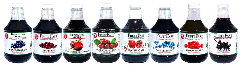 Wild Blueberry Juice Concentrate by FruitFast - (32 FL OZ) Unsweetened, 65 Brix Pure Concentrated Blueberry Juice - 100% Dark Wild Blueberry Extract