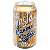 New 376451 Shasta 12 Oz Creme Soda (24-Pack) Bottle Soda Cheap Wholesale Discount Bulk Beverages Bottle Soda Boys