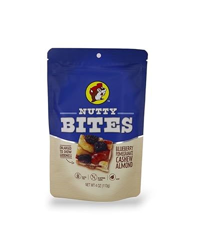 Buc-ee’s Nutty Bites - Sweet & Crunchy Nut Clusters | Gourmet Candied Nuts & Seeds Mix | Gluten-Free Snack for On-the-Go & Office Snacking (Blueberry