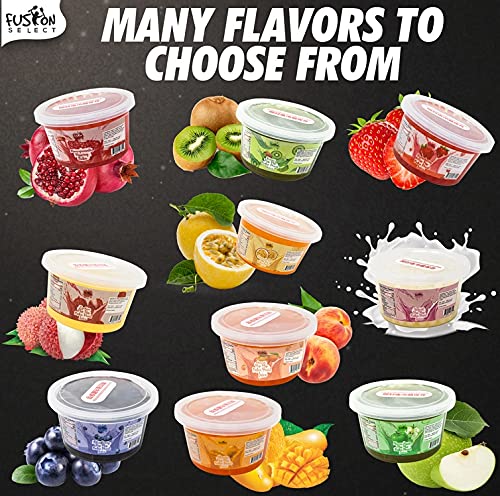 Fusion Select Boba Bursting Bobaz Popping Bobaz Pearls Fruit Tea Snack Toppings (490 Grams, Strawberry)