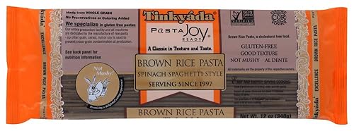 Timkyada Brown Rice Pasta Spinach Spaghetti Style, PACK OF 2 (12 oz. each)