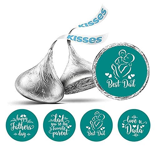 Darling Souvenir 190 Pcs Dad’s Special Day Chocolate Drop Labels - Fatherhood Appreciation Mini Candy Wrappers for Father’s Day Theme Celebration