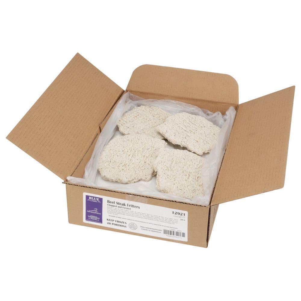 Advance Food Western Style Chopped Country Fried Beef Steak, 8 Ounce -- 20 per case.