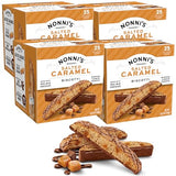 Nonni's Salted Caramel Milk Chocolate Biscotti Cookies - Individually Wrapped Italian Coffee Snack, Crunchy Twice-Baked, 90 Cal Each, 21 oz Carton, 4