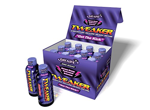 Tweaker Energy Shots - Grape Flavor - Zero Sugar, Zero Calorie Keto-Friendly Energy Shot - 2 oz Regular Strength with Natural Caffeine Boosters (Pack