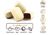 White Chocolate Brownie Pops (Full Case) Gluten-Free, High Protein (10g), Low Sugar, Guilt-Free Snack with Clean Ingredients - No Seed Oils - Kid