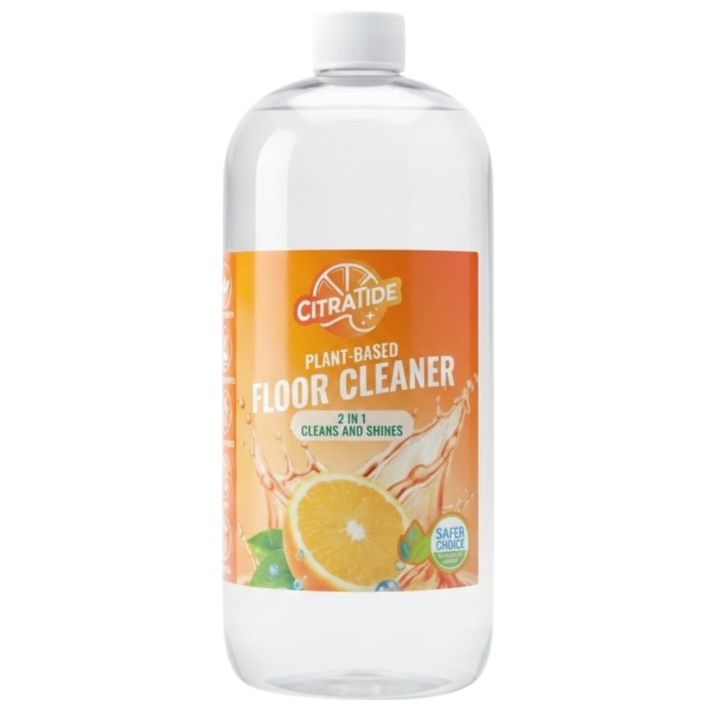 Hardwood Floor Cleaner and Polish Restorer - Heavy Duty Plant-Based Cleaning & Conditioning Citrus Formula for Tile, Wood, Laminate & Vinyl Floors