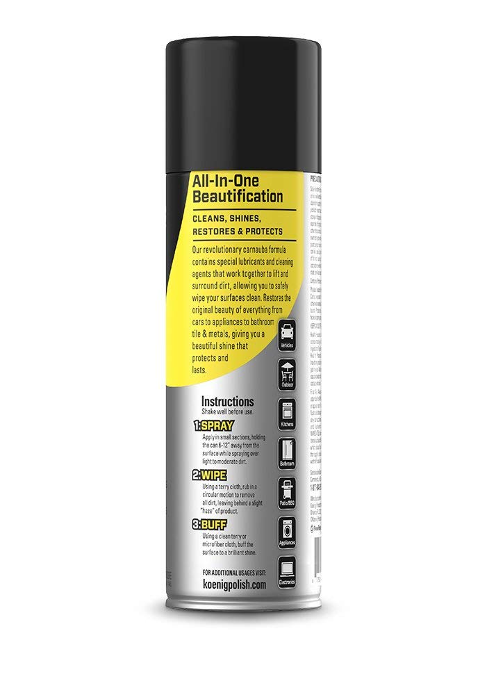 2 Cans Koenig Spray Polish with 1 Towel Set