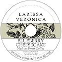 Blueberry Cheesecake Medium Roast Coffee (Single Serve K-Cup Pods) (Gourmet, Naturally Flavored, Whole Coffee Beans) (12 pods, ZIN: 571448)