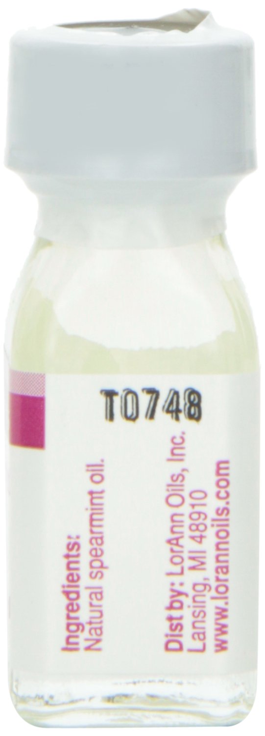 LorAnn Spearmint Oil SS Natrual Flavor, 1 dram bottle (.0125 fl oz - 3.7ml - 1 teaspoon)- 12 pack