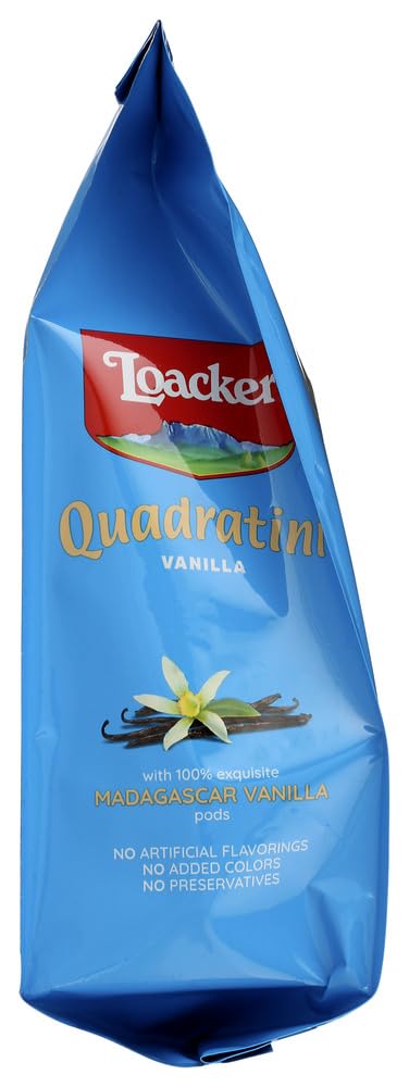Loacker Quadratini Cube Vanilla Wafer, 8.83 Ounce - 8 per case.8