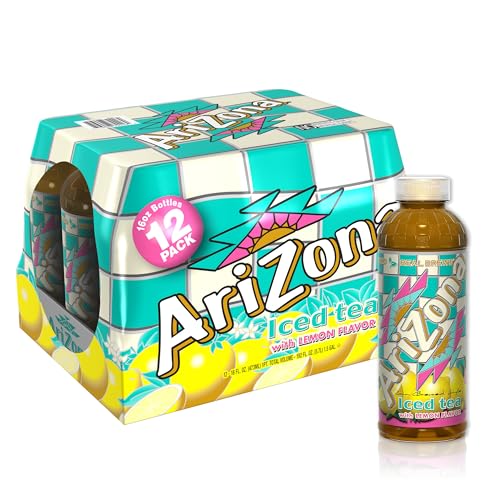 Arizona Tea, Premium Brewed Lemon Bottled Tea, 16 Fl Oz (Pack of 12)