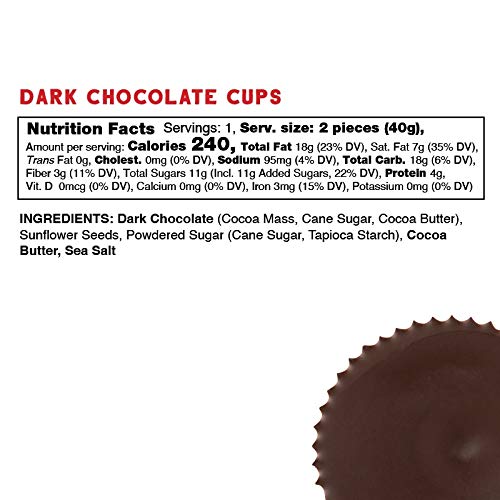 Free 2b Dark Chocolate Sun Cups Gluten-Free, Dairy-Free, Nut-Free and Soy-Free -2-Cup Package (Pack of 1)