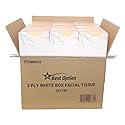 Best Option Soft 2-Ply Facial Tissue White 130-Count Box Pack of 12 for Office