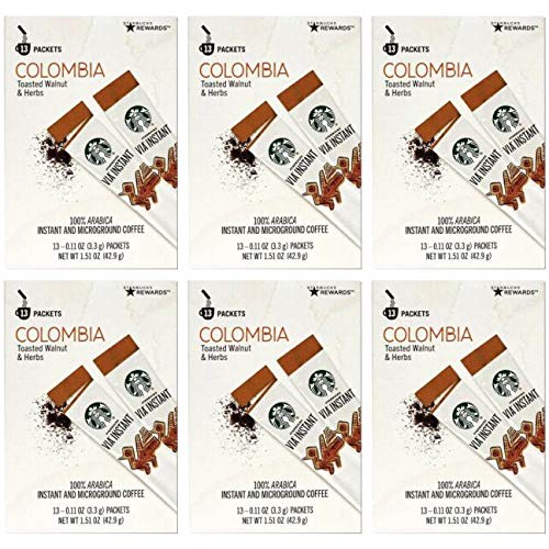 Starbucks VIA Instant Coffee, Colombia, 13 CT Pack - 6